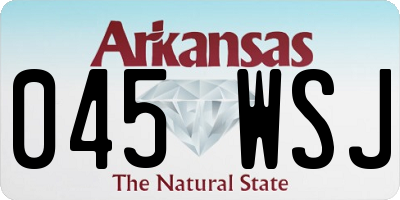 AR license plate 045WSJ