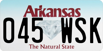 AR license plate 045WSK