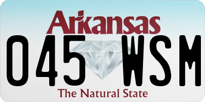 AR license plate 045WSM