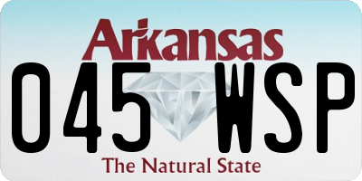 AR license plate 045WSP