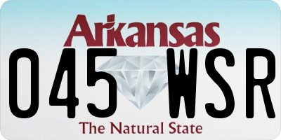 AR license plate 045WSR