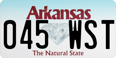 AR license plate 045WST
