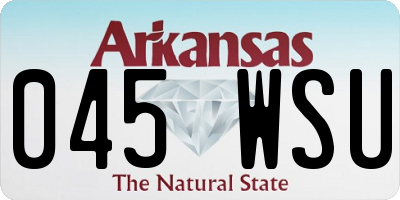 AR license plate 045WSU