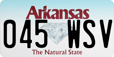 AR license plate 045WSV