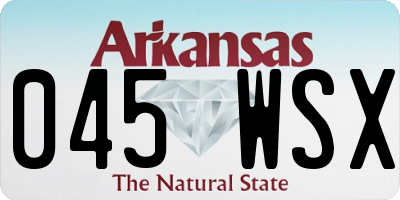 AR license plate 045WSX
