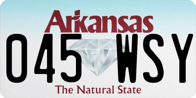 AR license plate 045WSY