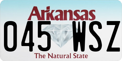 AR license plate 045WSZ