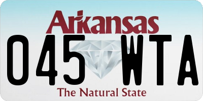 AR license plate 045WTA