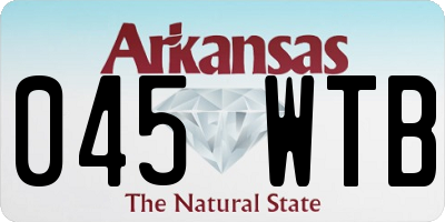 AR license plate 045WTB