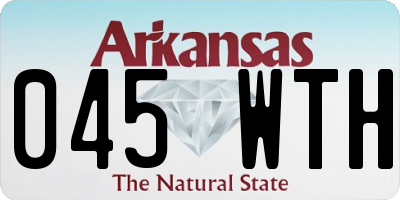 AR license plate 045WTH