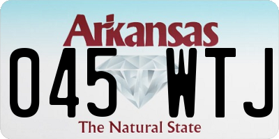 AR license plate 045WTJ