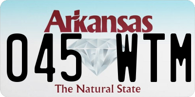 AR license plate 045WTM