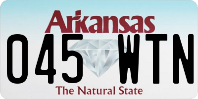 AR license plate 045WTN
