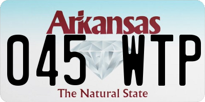AR license plate 045WTP