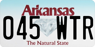AR license plate 045WTR
