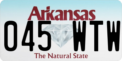 AR license plate 045WTW
