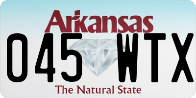 AR license plate 045WTX