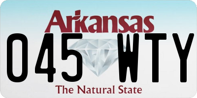 AR license plate 045WTY