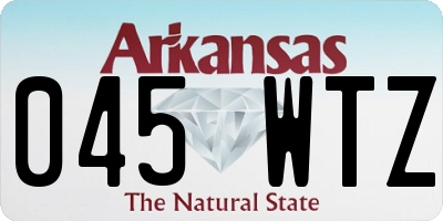 AR license plate 045WTZ