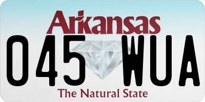AR license plate 045WUA
