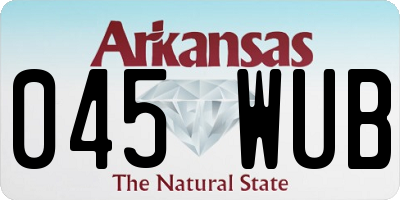 AR license plate 045WUB