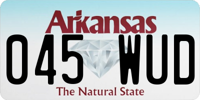 AR license plate 045WUD