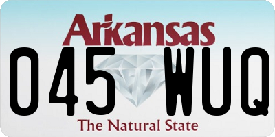 AR license plate 045WUQ