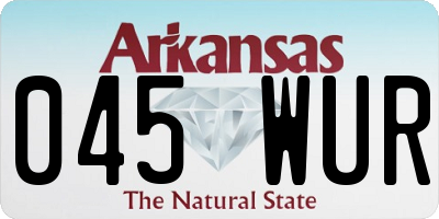 AR license plate 045WUR