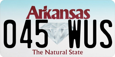 AR license plate 045WUS