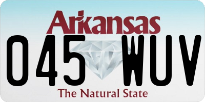 AR license plate 045WUV