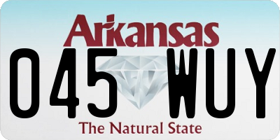 AR license plate 045WUY