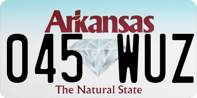 AR license plate 045WUZ