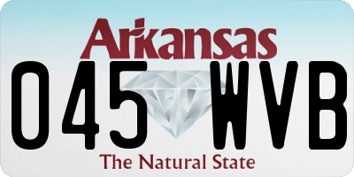 AR license plate 045WVB