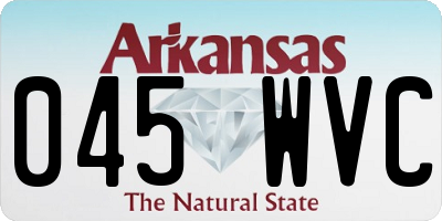 AR license plate 045WVC