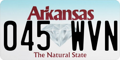 AR license plate 045WVN