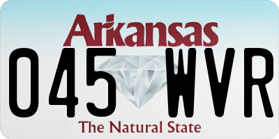 AR license plate 045WVR