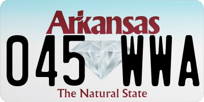 AR license plate 045WWA