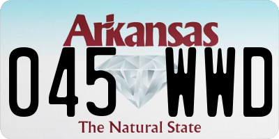 AR license plate 045WWD