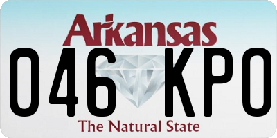 AR license plate 046KPO