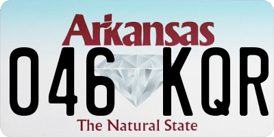 AR license plate 046KQR