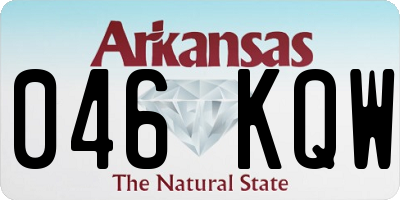 AR license plate 046KQW