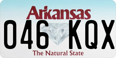 AR license plate 046KQX