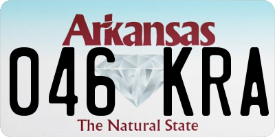 AR license plate 046KRA