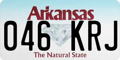 AR license plate 046KRJ