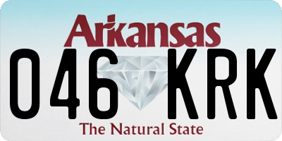 AR license plate 046KRK