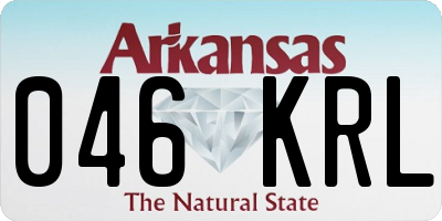 AR license plate 046KRL