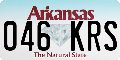 AR license plate 046KRS