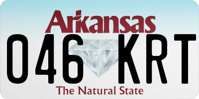 AR license plate 046KRT