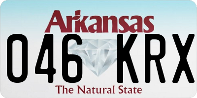 AR license plate 046KRX
