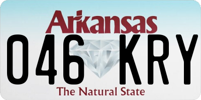 AR license plate 046KRY